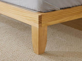 Simple & Sturdy Twin Bed Frame Painted Pine Wood, Natural Finish 23136377