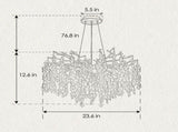 8-Light Chandelier Grape Crystal Ceiling Lamp, 8-Lights Modern Farmhouse Ceiling Ceiling Hanging W5008P466526