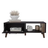 Vance 47" Wide Coffee Table with One Open Shelf and One pull Down Cabinet Door, Living Room, Storage B200P253752