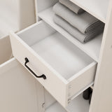 Double Door Narrow Height Slim Floor Standing Cabinet 72104839