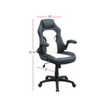 ZNTS Adjustable Heigh Executive Office Chair, Black and White SR011690