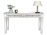 106*38*76cm Modern Mirror Two-Pump Computer Table Silver 76819438