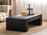 Living Room Wood, Versatile ,Black Wood Coffee,Modern Black Solid Wood Coffee W2729P199003