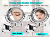LED Wall Mount Two-Sided Magnifying Makeup Vanity Mirror 58396596