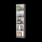 Sutton Slim Bookcase with Modern 5-Shelf Design B128P176170