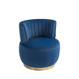 COOLMORE 360 Degree Swivel Cuddle Barrel Accent Sofa Chairs, Round Armchairs with Wide Upholstered, W395P145392