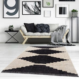Black & Ivory Modern Area Rug B03597971