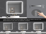 36X36 Inch LED Bathroom Mirror Vanity Mirrors with Front Lights Wall Mounted Anti-Fog Frameless Make W2071137653