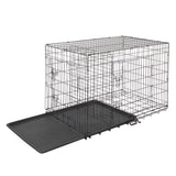 ZNTS 48" Pet Kennel Cat Dog Folding Steel Crate Animal Playpen Wire Metal 17814594