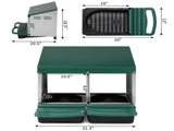 2 Compartment Roll Out Nesting Box with Plastic Basket, Egg Nest Box Laying Box Hens 80753212