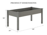 Bed - Cedar Planter with Non-Woven Liner, Bottom Drainage, 30-Inch Height, 48 x 24 x 30 in Sizes for 98553321