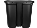 Trash Can, 20.1 Gallon Plastic Step Garbage Bin with Foot Pedal Lid, Black 12646660