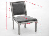French Decor Chairs Set of 2, Louis Dining Chairs with Square Backrest and Exquisitely Carved Solid W1143P325857