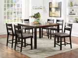 Dining Chairs Padded Fabric Seat Set of 2pc Side Chair Ladder Back Kitchen Dining Room Espresso B011P291549