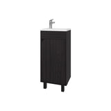 FM FURNITURE Quartzsite Bathroom Vanity with Integrated Sink, Wengue B128P293882