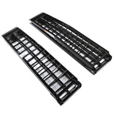 ZNTS 9ft Aluminum Plate Folding ATV Loading Ramp Black Pair Truck Trailer 1200 lbs 03466389