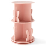 2-Tier Kids Rotating Bookshelf - 360&deg Display for Books/Toys, Bunny Baffles Child-Friendly 21123469