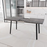 55.12-70.87"expandable modern kitchen dining table, rectangular MDF dining table for 4-6 people, 55673516