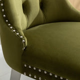 Nikki Collection Modern, High-end Tufted Solid Wood Contemporary Velvet Upholstered Dining Chair W1143P151488