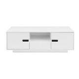 U-Can Modern High Glossy Rectangle Coffee Table, Stylish Center Table with Storage Space, Accent N724P294656K