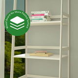 ZNTS WTZ Bookshelf, Ladder Shelf, 5 Tier Bamboo Bookcase, Modern Open Book Case for Bedroom, Living Room, 46167598