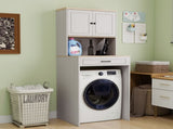 Over the Washer, Dryer and Robot Vacuum Storage Cabinet suitable for Compact Washing Machines, W1120P327070