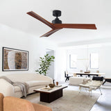 52" Black Lowe Profile Ceiling Fan without Light W1367P270462