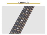 Matte black 41-inch Dreadnought barrel-shaped cutaway acoustic guitar with pick, strings, capo, gig 65286238