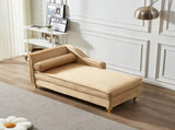 Modern Upholstery Chaise Lounge Chair with Storage Velvet W1097102810