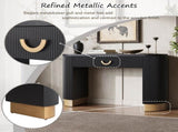 Mirod Modern Console Table with Vertical Ribbed Design, Compact Storage with Functional Drawer N760P281361B