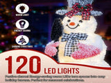 3FT Lighted Snowman Holding Spade Christmas Decorations, Pre-lit Holiday Decor with 110 Warm White 73782615