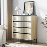 4 Drawer Storage Cabinet,Freestanding Cabinet,Bedroom Clothing Storage,Large Capacity,Modern W2673P208644