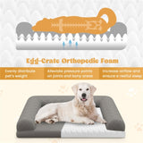 ZNTS 36" Orthopedic Dog Bed,Egg-Foam Dog Crate Bed with 3-Side Bolster and Removable Washable Bed 18758361