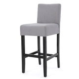 30-inch Fabric Barstool with Solid Wood Frame 74503.00FLGRY