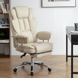 ZNTS Office Chair, Big and Tall Executive Office Chair with Footrest, Leather Computer Chair, Ergonomic W2367P212099