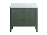 Fully Assembled 30'' Green Freestanding Single Sink Bathroom Vanity with Solid Wood Construction and W1826P308974