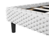 Simple Modern White Plush Soft Bed Comfortable Backrest Bedroom Bed,Queen N769P292572K