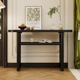 ZNTS TREXM Elegant Minimalist Console Table with Rounded Edges and Sturdy Shelf Design for Entryway, N715P195554B