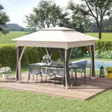 ZNTS 11' x 11' Pop Up Canopy, Outdoor Patio Gazebo Shelter with Removable Zipper Netting, Instant Event W2225141507