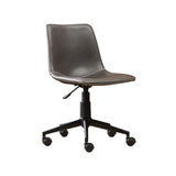 ZNTS Cesena Faux Leather 360 Swivel Air Lift Office Chair, Antique Gray T2574P164794