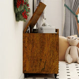 Storage Chest, Storage Trunk on Wheels with Brakes, Sturdy Storage Bench Supports 300 lb, Wooden GL-W1785136023