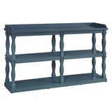 Console with 3-Tier Open Storage Spaces And Roman Column Effect Support Legs,Narrow Sofa Entry W1445P162731