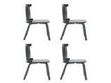 Windsor Dining Chairs Set of 4,Wood Farmhouse Spindle Back, Widen Seat, Mid-Century Modern French 17588838