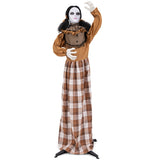 5.4ft Halloween Animatronic Witch - Scary Pop-Up Head, Sound/Button Activation, 4 Flashing Red Eyes 39618927