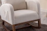 COOLMORE Rocking Chair, Modern Glider Chair, Recliner Armchair with Wood Legs and Side Pocket, W39590163