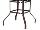 Wrought Iron Glass High Bar Table Patio Bar Table Brown 75817084