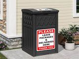 31 Gallon Waterproof Package Delivery Box, Resin Outdoor Parcel Drop Box with Removable Storage Bag 79256893
