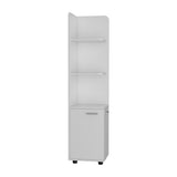 Malibu Freestanding Linen Cabinet, 2-Doors, Open Shelves -White B07092128