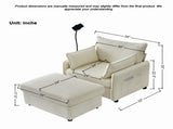 55" Oversized Chaise Lounge Chair Indoor with Ottoman and Storage , Comfy Corduroy Single Sofa, W3373P328962