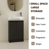 23" Freestanding Bathroom Vanity with Sink, Soft Close Doors W999P206107